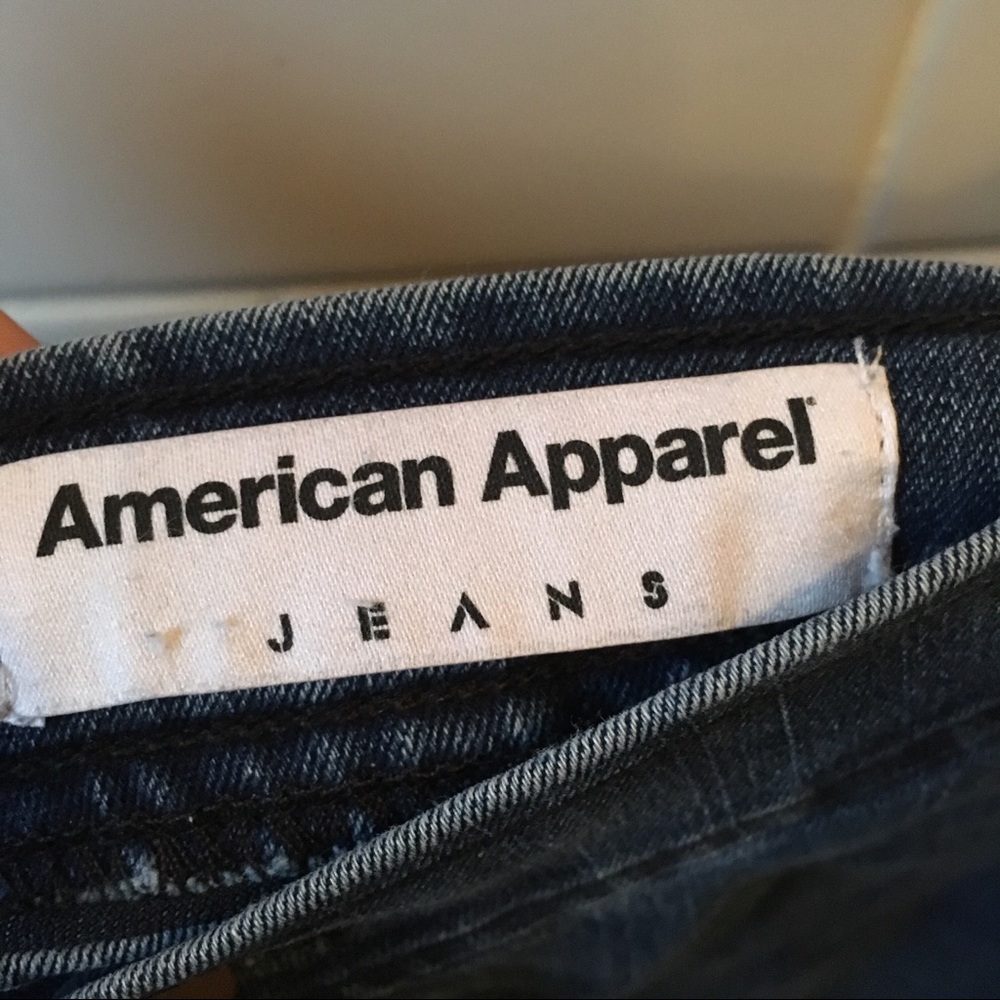 Small dark blue high waisted American apparel jean